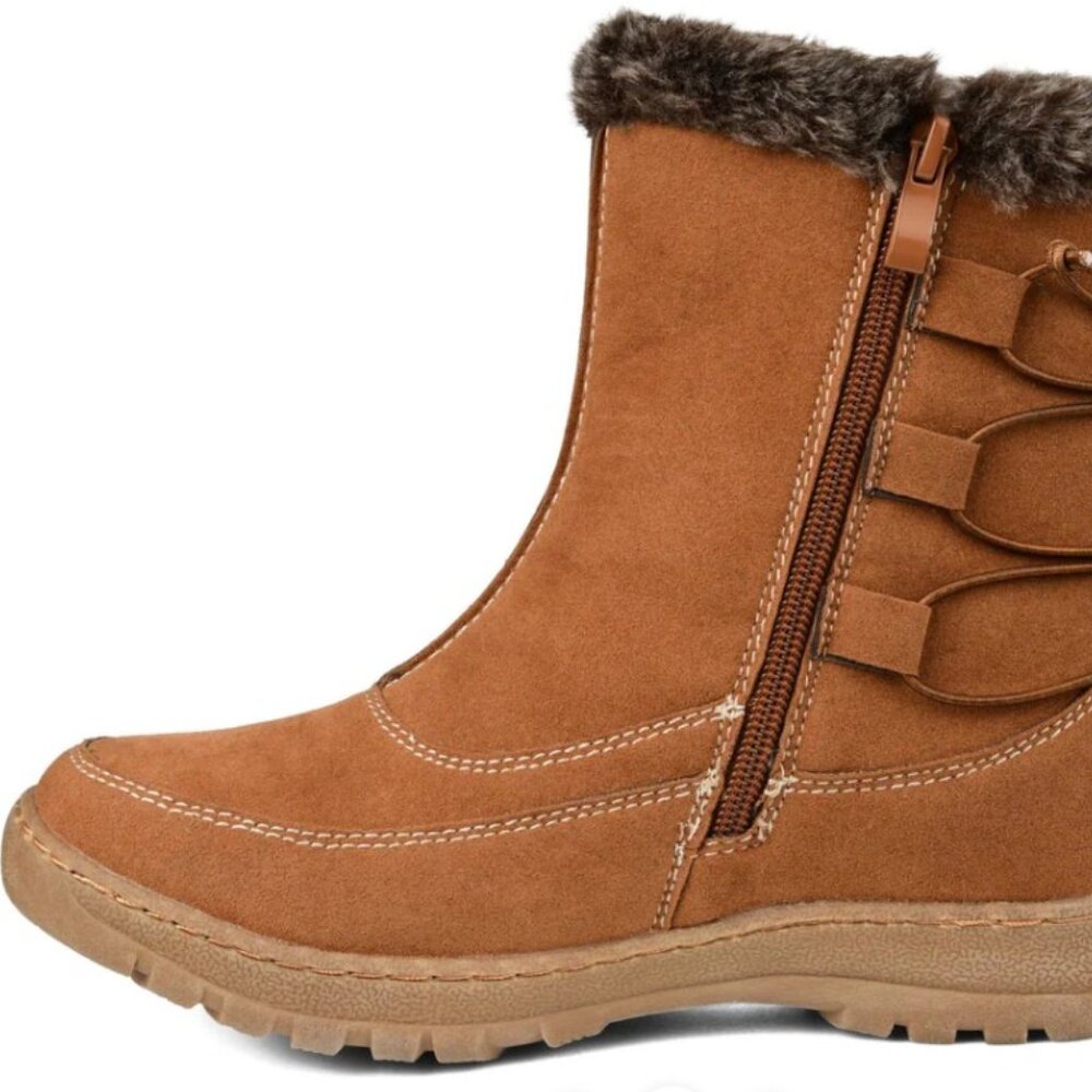 Womens Journee Collection bootie WASILLA COGNAC Size 7.5 New